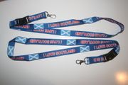 2  ( I LOVE SCOTLAND ) BLUE SOCCER FLAG LANYARDS KEYCHAINS PASSHOLDERS ... SOCCER NEW