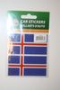 2 ICELAND COUNTRY FLAG SET OF CAR BUMPER STICKERS DECAL EMBLEM ... NEW