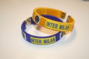 2 INTER  MILAN SOCCER FOOTBALL FLEXIBLE METAL NYLON BRACELETS .... CHOOSE WHICH 2 COLORS YOU WOULD LIKE ... NEW