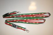***SOLD OUT***2 IRAN PERSIAN COUNTRY FLAG STRIPED LANYARDS KEYCHAINS PASSHOLDERS .. NEW