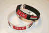 2 IRAQ COUNTRY FLAG FLEXIBLE METAL NYLON BRACELETS ... 2 BLACK OR 2 WHITE OR (1 BLACK & 1 WHITE ) ... NEW