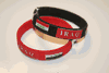 2 IRAQ COUNTRY FLAG FLEXIBLE METAL NYLON BRACELETS ... 2 RED OR 2 BLACK OR ( 1 RED & 1 BLACK ) ... NEW