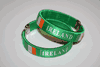2 IRELAND GREEN COUNTRY FLAG FLEXIBLE  BRACELETS  WRISTBANDS... SOCCER FOOTBALL ...NEW