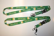 2 IRELAND GREEN COUNTRY FLAG LANYARDS KEYCHAINS PASSHOLDERS ... SOCCER FOOTBALL ..NEW
