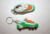 2 IRELAND GREEN SOCCER FOOTBALL SHOE CLEAT KEYCHAINS .. FIFA WORLD CUP EURO .. NEW