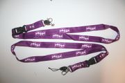 2 IROQUOIS SIX NATIONS PURPLE FLAG LANYARD KEYCHAIN PASSHOLDER .. NEW