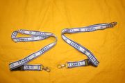 2 ISRAEL BLUE AND WHITE COUNTRY FLAG LANYARDS KEYCHAINS PASSHOLDERS....NEW