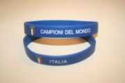   2 ITALIA  BLUE "CAMPIONI DEL MONDO" SILICONE BRACELET "FIFA WORLD CUP OF SOCCER" (ADULT AND KIDS SIZES)