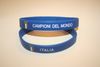   2 ITALIA  BLUE "CAMPIONI DEL MONDO" SILICONE BRACELET "FIFA WORLD CUP OF SOCCER" (ADULT AND KIDS SIZES)