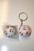 2 ITALIA COUNTRY FLAG SOCCER BALL KEYCHAINS... ITALY ITALIAN...NEW