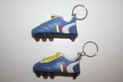 2 ITALIA FIFA WORLD CUP SOCCER FOOTBALL SHOE CLEAT HIGH QUALITY KEYCHAINS .. NEW