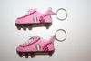 2 ITALIA PINK LADIES COUNTRY FLAG SOCCER FOOTBALL SHOE CLEAT KEYCHAIN .. ITALY FIFA WORLD CUP EURO .. NEW