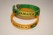 2 JAMAICA COUNTRY FLAG BRACELETS (IN GREEN OR YELLOW COLOR) ... NEW