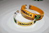 2 JAMAICA COUNTRY FLAG FLEXIBLE METAL NYLON BRACELETS ... (CHOOSE YELLOW OR WHITE COLOR ) ... NEW