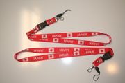 2 JAPAN RED COUNTRY FLAG LANYARDS KEYCHAINS PASSHOLDER...NEW