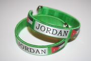 2 JORDAN GREEN COUNTRY FLAG FLEXIBLE  BRACELETS WRISTBANDS .. NEW