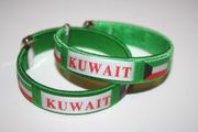 2 KUWAIT GREEN COUNTRY FLAG FLEXIBLE BRACELETS WRISTBANDS .. NEW