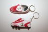 2 LEBANON COUNTRY FLAG SOCCER FOOTBALL SHOE CLEAT KEYCHAIN .. NEW