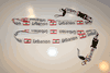 2 LEBANON WHITE COUNTRY FLAG LANYARDS KEYCHAINS PASSHOLDERS TICKET HOLDERS .. NEW