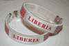 2 LIBERIA WHITE COUNTRY FLAG FLEXIBLE BRACELETS WRISTBANDS ... NEW