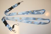 2 LIVERPOOL FC BABY BLUE HIGH GLOSS SOCCER FOOTBALL LANYARDS KEYCHAINS PASSHOLDERS NECKSTRAPS... NEW
