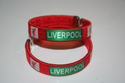 2 LIVERPOOL FC FOOTBALL CLUB RED FLEXIBLE BRACELETS WRISTBANDS .. FOOTBALL SOCCER CLUB .. NEW