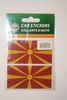 2 MACEDONIA COUNTRY FLAG SET OF CAR BUMPER STICKERS DECAL EMBLEM .. NEW