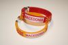 2 MACEDONIA METAL COUNTRY FLAG BRACELETS ( 1 RED AND 1 YELLOW) NEW