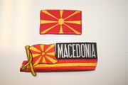 2 MACEDONIA NEW COUNTRY FLAG CRESTS BADGES PATCHES ... NEW