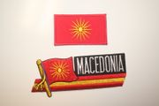 2 MACEDONIA OLD COUNTRY FLAG PATCHES CRESTS BADGES ... NEW