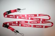 2 MALTA RED COUNTRY FLAG LANYARDS KEYCHAINS PASSHOLDERS .. NEW