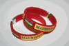2 MAURITIUS RED COUNTRY FLAG FLEXIBLE C BRACELETS WRISTBANDS .. NEW