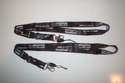 2 MCLAREN MERCEDES BENZ BLACK F1 LANYARDS KEYCHAINS PASSHOLDERS .. NEW