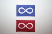 2 METIS NATIVE INDIAN SMALL IRON ON EMBROIDERED PATCHES CRESTS BADGES ... NEW