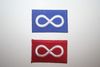2 METIS NATIVE INDIAN SMALL IRON ON EMBROIDERED PATCHES CRESTS BADGES ... NEW