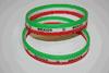 2 MEXICO COUNTRY FLAG COLORS LAYERED SILICONE BRACELETS WRISTBANDS .. FIFA WORLD CUP SOCCER FOOTBALL .. NEW