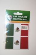 2 MEXICO COUNTRY FLAG SET OF CAR BUMPER STICKERS DECAL EMBLEM .. NEW
