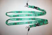 2 MEXICO FIFA WORLD CUP GREEN LANYARDS KECHAINS PASSHOLDERS .. HIGH QUALITY .. NEW