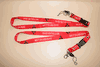 2 MITSUBISHI RED CAR AUTOMOBILE LANYARDS KEYCHAINS PASSHOLDERS ... NEW