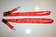 2 MOHAWK RED LANYARDS KEYCHAINS PASSHOLDERS TICKET HOLDERS ... NEW
