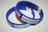 2 MONTENEGRO BLUE COUNTRY FLAG FLEXIBLE BRACELETS WRISTBANDS .. NEW