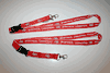 2 MONTREAL CANADIENS NHL HOCKEY RED & WHITE STRIPE LANYARDS KEYCHAINS PASSHOLDERS .. NEW