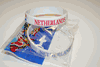 2 NETHERLANDS COUNTRY FLAG WHITE BRACELETS WITH RED AND BLUE WORDING ... FIFA WORLD CUP SOCCER ...NEW