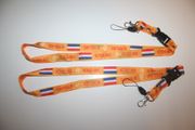 2 NETHERLANDS KNVB FIFA WORLD CUP LANYARDS KEYCHAINS PASSHOLDERS .. SOCCER FOOTBALL .. NEW