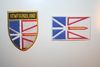 2 NEWFOUNDLAND PROVINCIAL FLAG IRON ON EMBROIDERED PATCHES CRESTS BADGES .. NEW