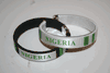 2 NIGERIA COUNTRY FLAG FLEXIBLE C BRACELETS WRISTBANDS .. CHOOSE YOUR COLOR .. NEW