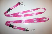 2 NIKE HIGH QUALITY PINK LANYARDS KEYCHAINS PASSHOLDERS .. NEW