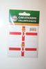 2 NORTHERN IRELAND COUNTRY FLAG SET OF CAR BUMPER STICKERS DECAL EMBLEMS .. NEW