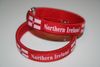 2 NORTHERN IRELAND RED COUNTRY FLAG FLEXIBLE METAL NYLON BRACELETS ... NEW