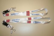 ***SOLD OUT***2 NORWAY COUNTRY FLAG WHITE HIGH GLOSS LANYARDS KEYCHAINS PASSHOLDERS NECKSTRAPS ... NEW